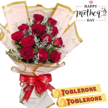 Mother's Day Roses with Toblerone Delivery Cebu