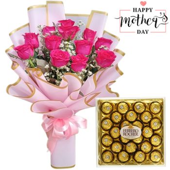 Cebu Flowers and Gifts - Mother's Day Roses with Ferrero